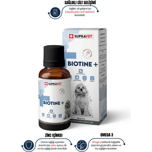 Plus +B For Dogs Biotine Damla 100 ml + Zinc + Multi Vitamin ( Köpekler Için Tüy Sağlığı Damlası )