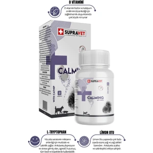 Kedi ve Köpekler Için Sakinleştirici Calming Tablet + Vitamin D ( 75 Tablet )