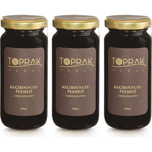 Toprak Doğal Keçiboynuzu Pekmezi SOĞUK SIKIM 3'lü Avantajlı Set ,  Şekersiz Keçiboynuzu Özü -  Şekersiz Harnup