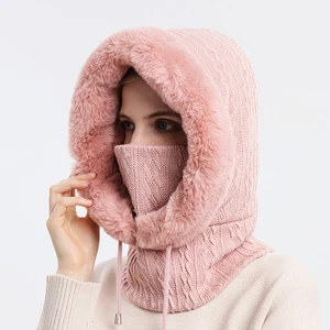 Swico Remado Bayan Kışlık Peluş Şapka ve Eşarp - Pembe  (Yurt Dışından)