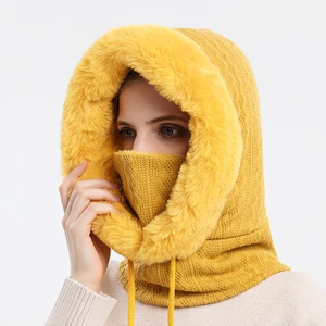 Swico Remado Bayan Kışlık Peluş Şapka ve Eşarp - Sarı  (Yurt Dışından)