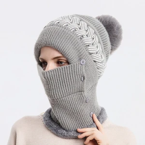 Swico Remado Bayan Kışlık Peluş Şapka ve Eşarp - Gri  (Yurt Dışından)