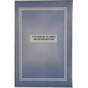 Kültür Matbaası Dernek Üye Kayıt Defteri 200 Sayfa