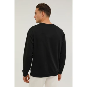 M-SN75 Basıc C Neck Sweat Siyah Erkek Sweatshirt