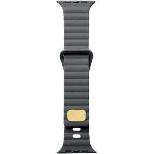 Case Street Apple Watch 4 5 38MM Kordon Silikon Metal Tokalı Ayarlanabilir KRD73 Gri