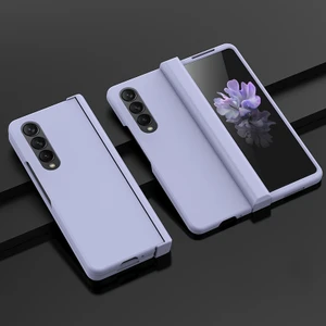For Samsung Galaxy Z Fold 4 Menteşe Cilt Hissi Her Şey Dahil Cep Telefonu Kılıfları (Yurt Dışından)