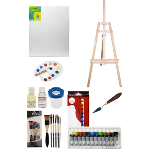 Daler Rowney Simply Yağlı Boya 12 Renk x 12 ml Şövale Seti