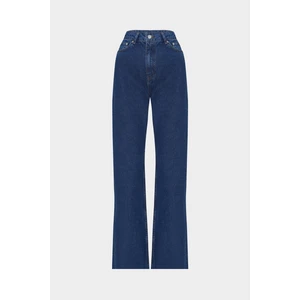 AÇELYAOKCU Yüksek Bel Straight Leg Mid Mavi Jean Pantolon