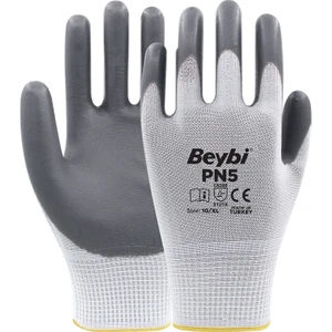 Pn5 Polyester Örme Nitril Eldiven 12 Çift