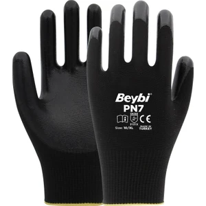 Pn7 Polyester Örme Nitril Eldiven 12 Çift