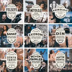 Dakikalar Içinde Serisi 9 Kitap Antik Dünya - Mitoloji - Dünya Tarihi -Psikoloji- Sanat- Büyük Fikirler - Felsefe -Ekonomi - Din  Yayınları