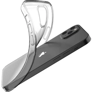 Aqua Aksesuar Apple iPhone 12 Kılıf Ultra Ince Süper Silikon Şeffaf Kılıf
