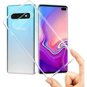 Aqua Aksesuar Galaxy S10 Plus Kılıf Ultra Ince Süper Silikon Şeffaf Kılıf