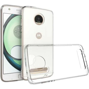 Aqua Aksesuar Lenovo Moto Z2 Play Kılıf Ultra Ince Süper Silikon Şeffaf Kılıf