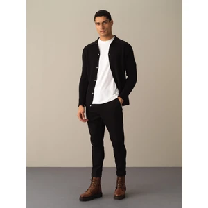 Erkek Siyah Regular Fit Hırka
