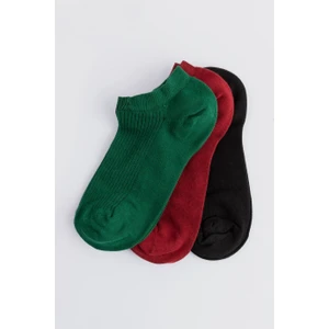 3'lü Düz Kısa Erkek Çorap