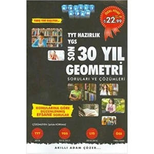 Akıllı Adam Yayınları TYT Hazırlık Son 30 Yıl Çıkmış Geometri Soruları ve Çözümleri