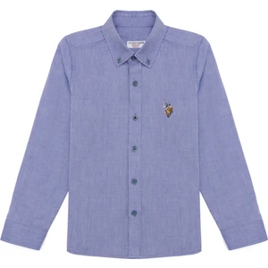 U.S. Polo Assn. Erkek Çocuk Koyu Mavi Basic Gömlek 50254280-VR032