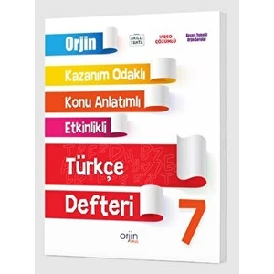 Orjin 7. Sınıf Türkçe Akıllı Defter