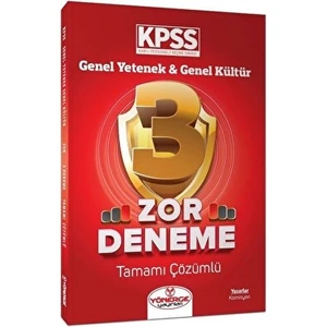Yönerge Yayınları KPSS Genel Yetenek Genel Kültür Zor 3 Deneme Çözümlü