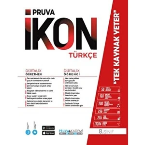 Pruva Akademi 8. Sınıf Ikon Türkçe Konu Anlatım Kitabı Pruva Akademi