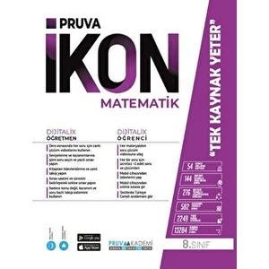 Pruva Akademi 8. Sınıf Ikon Matematik Konu Anlatım Kitabı Pruva Akademi