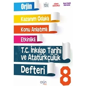 Kurmay Yayınları Orjin 8.Sınıf T.c Inkılap Tarihi ve Atatürkçülük Defteri