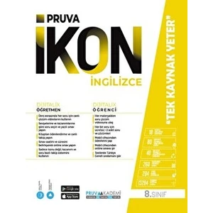Pruva Akademi 8. Sınıf Ikon Ingilizce Konu Anlatım Kitabı Pruva Akademi