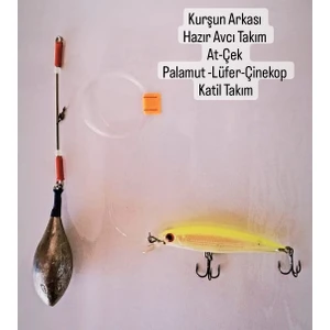 Kurşun Arkası 100 gr Hazır Avcı Takım At-Çek Palamut - Lüfer Çinekop