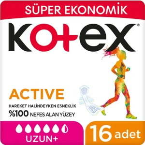Hijyenik Ped Active Uzun Süper Ekonomik 16'lı