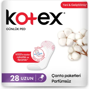 Günlük Ped Uzun Çanta Paketleri Parfümsüz 28'li