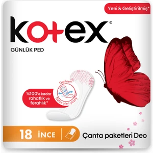 Günlük Ped İnce Çanta Paketleri Deo 18'li