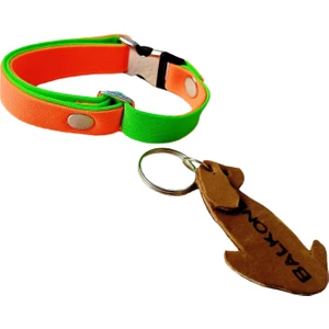 Köpek kolyesi tasma turuncu yeşil yumuşak çift kat kolon boyun ölçüsü:15-30cm genişlik:1,5cm dog collar T3-4