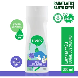 %100 Doğal Duş Sabunu Lavanta Kokulu Rahatlatıcı Duş Jeli 6 Değerli Bitki Vegan 300 ml