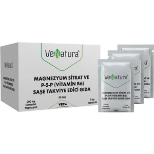 Magnezyum Sitrat Ve P-5-P (Vitamin B6) Takviye Edici Gıda 60 Saşe