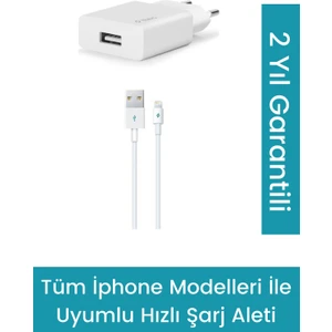 Apple iPhone Şarj Aleti (Apple iPhone 13 - 12 - 11 - X-8-7-6) 2.1A Orjinal Hızlı Şarj Aleti
