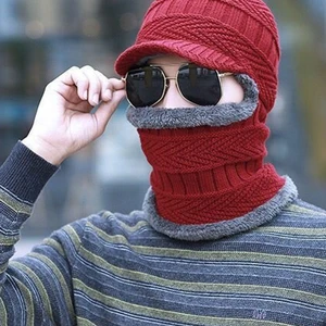 Qiqi Store Kış Örme Balaclava Bere Şapka (Yurt Dışından)