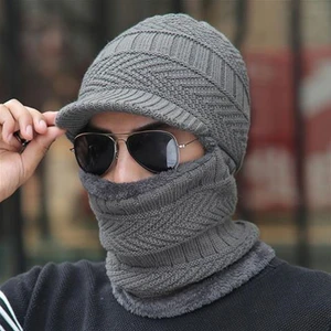 Qiqi Store Kış Örme Balaclava Bere Şapka (Yurt Dışından)