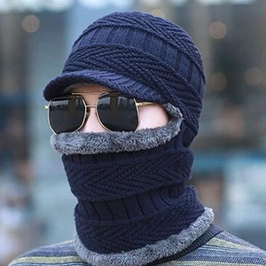 Qiqi Store Kış Örme Balaclava Bere Şapka (Yurt Dışından)