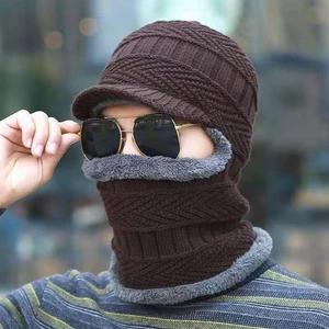 Qiqi Store Kış Örme Balaclava Bere Şapka (Yurt Dışından)