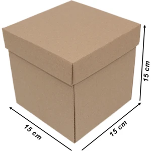 Roco Paper Co. Yılbaşı Hediye Kutusu - 10 Adet - E Ticaret Kutusu - Kapaklı Kutu 15X15X15 cm