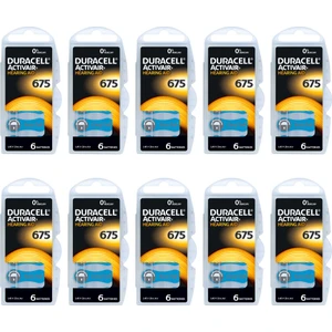 675 Numara İşitme Cihazı Pili 10 Paket 60 Adet Duracell Kulaklık Pili 675 Numara Pil