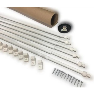 Briz Çubuğu 40 - 60 cm 6 Lı Paket Alüminyum Kapı Pencere Perde Çubuğu