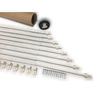 Briz Perde Çubuğu 80 - 100 cm 8 Li Paket Ayarlanabilir Alüminyum Kapı Pencere Briz Çubuğu