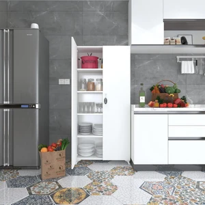 Kenzlife 2 kapılı dolap çilem 188*070*032 byz kilitli ayaklı banyo mutfak ofis kitaplık ayakkabılık kiler