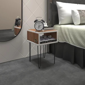 Kenzlife komodin ortense cvz komidin 44*29*29 metal ayaklı orta zigon sehpa minik boy (m)