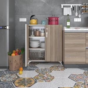 Kenzlife 2 kapılı dolap çilem 088*070*032 crd kilitli ayaklı banyo mutfak ofis kitaplık ayakkabılık kiler