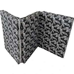 Katlanır Yatak Yer Yatağı Sünger Yatak  (70 X 180 X 6 Cm) Siyah Tüy Fermuarlı