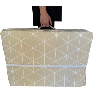 Tek Kişilik Katlanır Yer Yatağı Sünger Yatak Krem Piramit 80 X 180  Cm-6  Cm