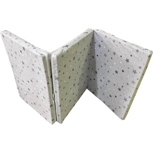 Katlanır Yer Yatağı Sünger Yatak Gri Yıldız 80 X 180  Cm-6  Cm Tek Kişilik